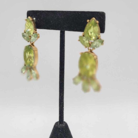 J. Crew Gold and Green Frog Earrings - Picture 4 of 7
